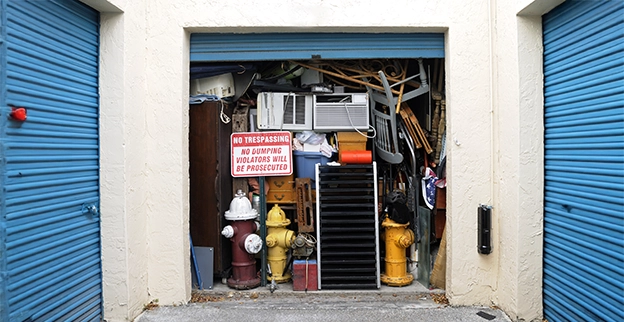A storage unit that is completely full.