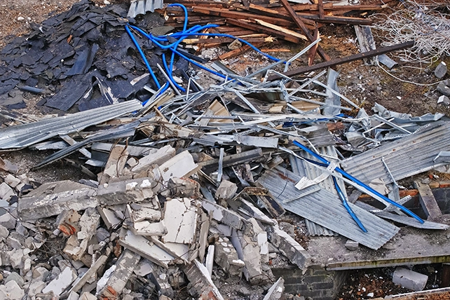 A pile of metal.