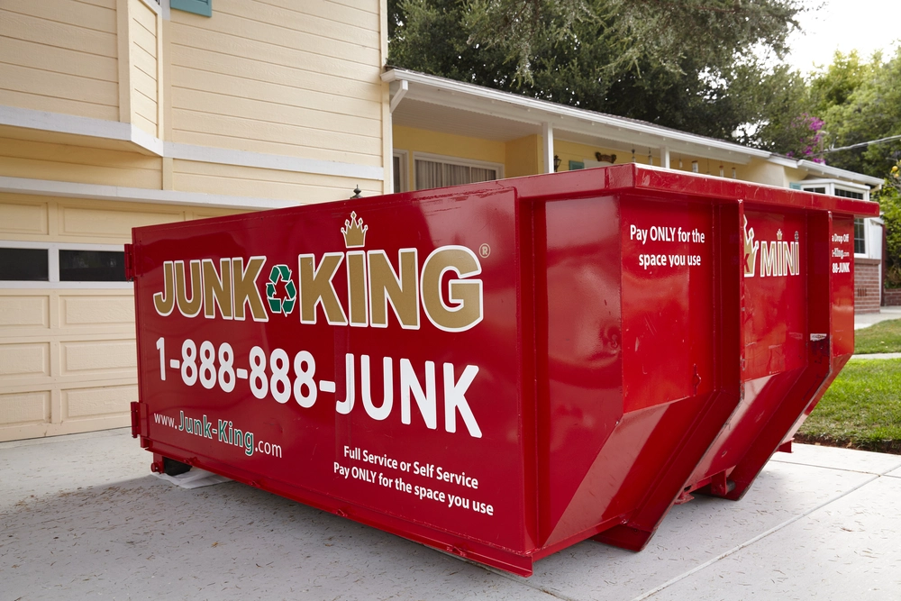 Dumpster rental delivered for home cleanout project in Pescadero, CA