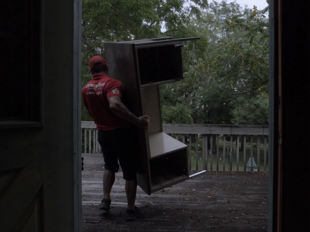 Junk King team performing a full property cleanout in Los Altos, CA