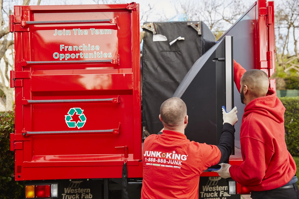 Junk King crew providing expert junk removal in Portola Valley