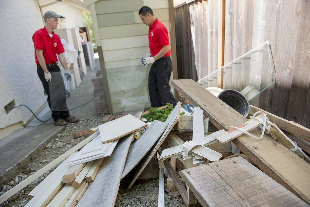 Junk King team performing a full property cleanout in Ashbury Heights